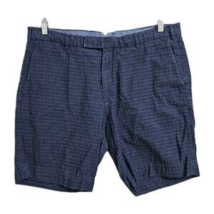 Polo Ralph Lauren Shorts Mens 36 Blue Geometric Straight Fit Cotton Chino 8"